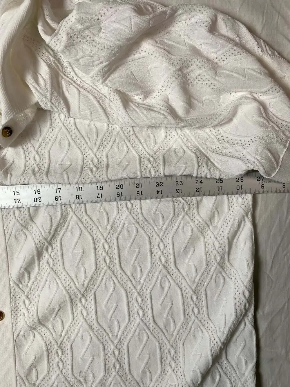 Jordan Knit Short Sleeve Button Front Polo Shirt White XXL (1379)